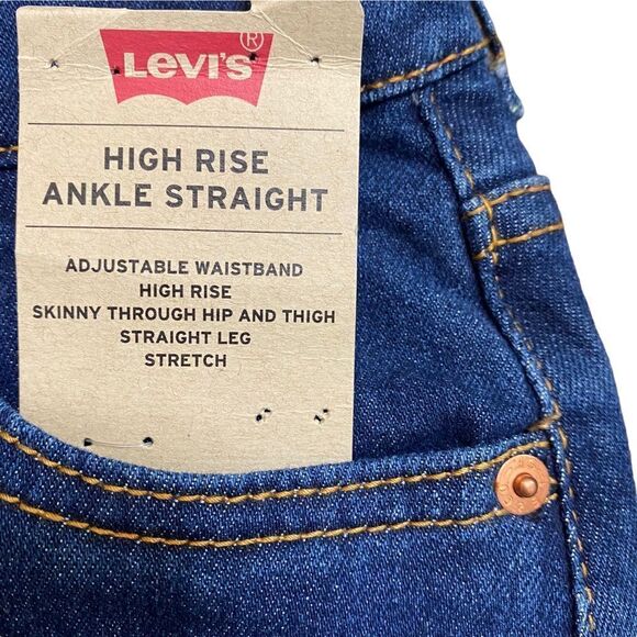 Levi’s Girls High Rise Straight Leg Jeans - Picture 9 of 14
